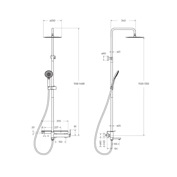 Душевая стойка BelBagno ETNA ETN-VSCM-IN