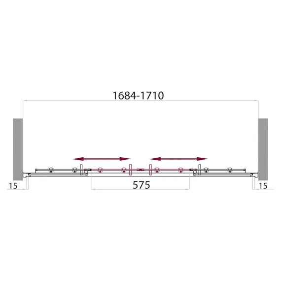 Душевая шторка на ванну BelBagno UNO-VF-2-170/145-C-Cr