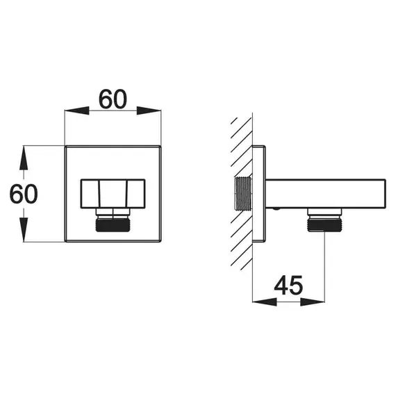 Штуцер с держателем  BelBagno ARLIE ARL-PHD-CRM