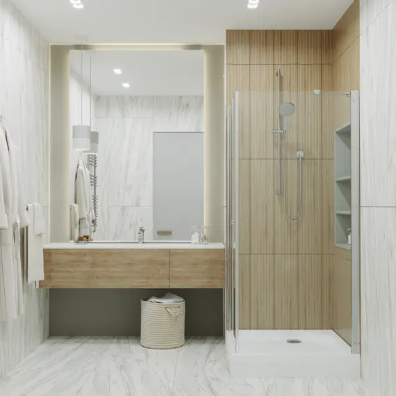 Душевое ограждение  Triton "ФОРТА-ХРОМ" (низкий поддон) 90х90 квадрат