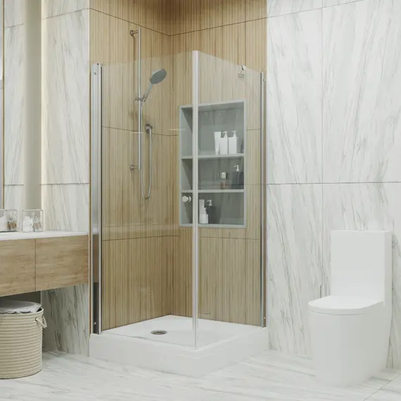 Душевое ограждение  Triton "ФОРТА-ХРОМ" (низкий поддон) 90х90 квадрат