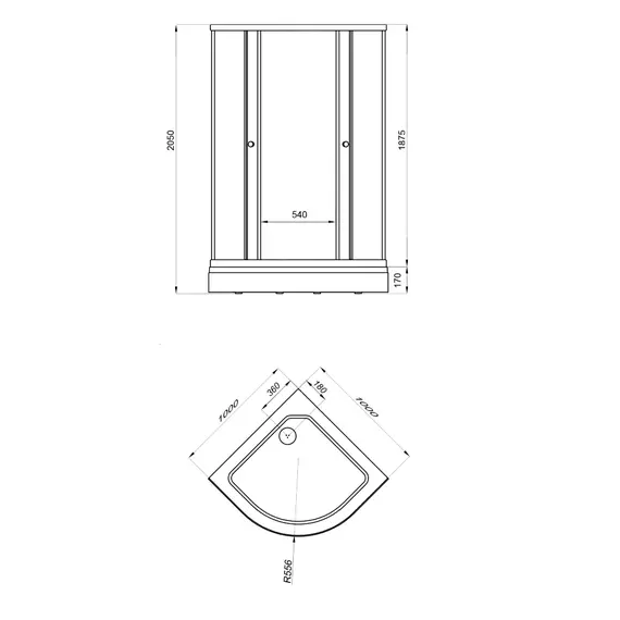 Душевое ограждение Triton ПОЛОСЫ А (низкий поддон)
