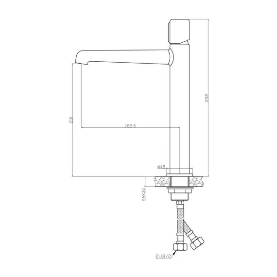 Смеситель для накладных раковин BelBagno UNO UNO-LMC-CRM