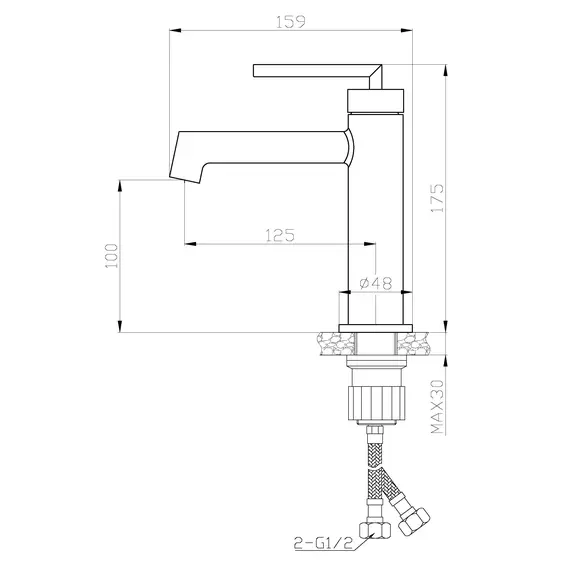 Смеситель для раковины BelBagno ACQUA ACQUA-LVM-CRM