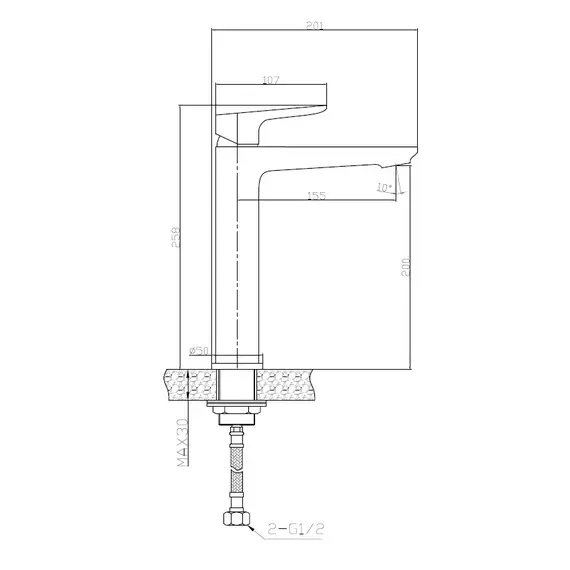 Смеситель для накладных BelBagno ANCONA-LMC-CRM