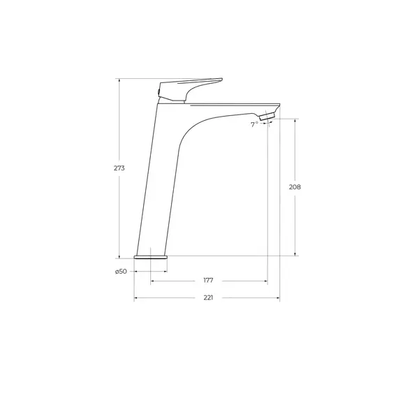 Смеситель для накладной раковины без донного клапана BelBagno MARINO-LMC-CRM-W0