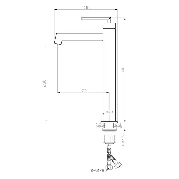 Смеситель для накладных BelBagno ACQUA ACQUA-LMC-CRM