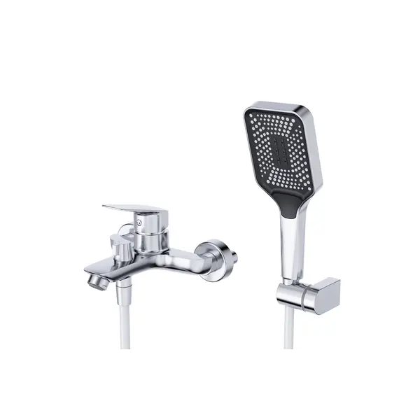 Смеситель для ванны и душа BelBagno DUE-VASM-CRM