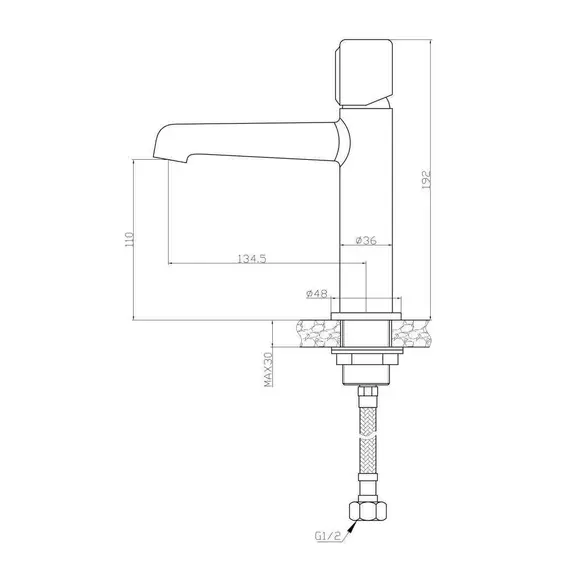 Смеситель для раковины BelBagno UNO UNO-LVM-CRM
