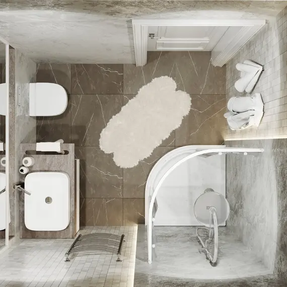 Душевое ограждение Triton  ПОЛОСЫ Б (высокий поддон) 90х90