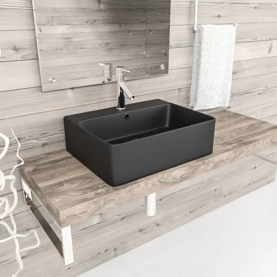 Раковина накладная ESBANO  "CIRCON-52" (matt black)