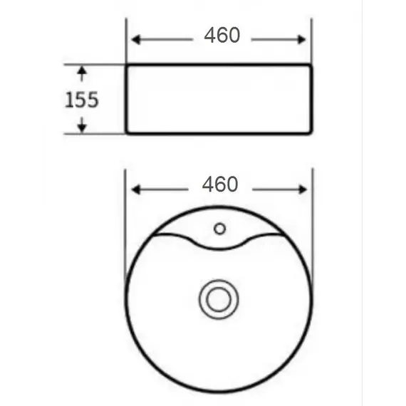 Раковина накладная ESBANO  "BERYL" (white)