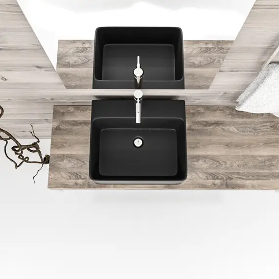 Раковина накладная ESBANO  "CIRCON-46" (matt black)