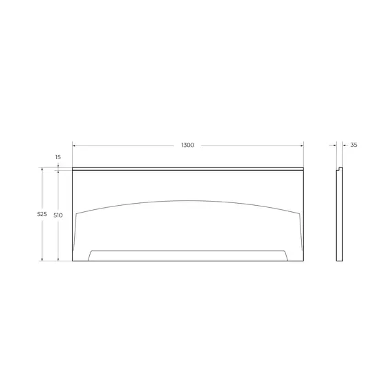 Передняя панель  CEZARES ECO-130-SCR-W37 130х70