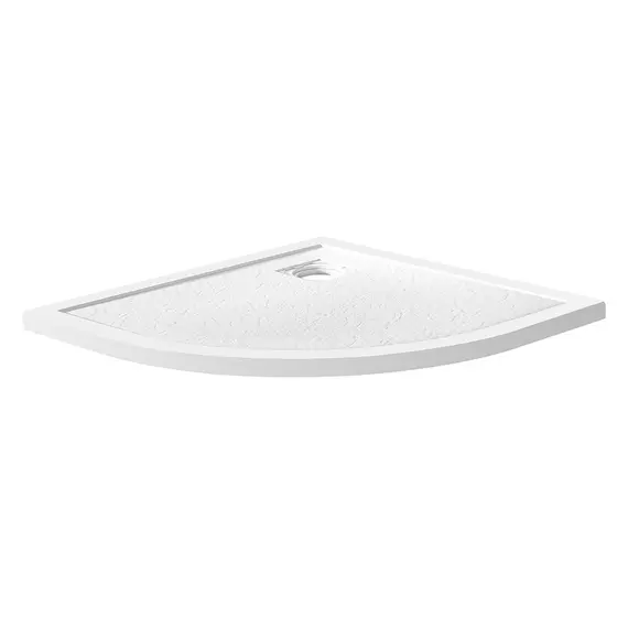 Душевой поддон из искусств.мрамора BelBagno UNO TRAY-MR-UNO-R-80/90-550-35-W-CR в комплекте с сифоном