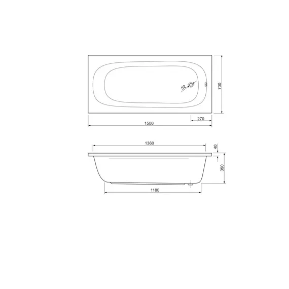 Акриловая ванна CEZARES PIAVE-W37