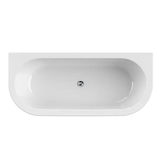 Ванна акриловая CEZARES SLIM WALL-180-80-60-NERO-SET  180х80