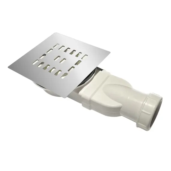 Душевой поддон из искусств.мрамора BelBagno UNO TRAY-MR-UNO-R-80/90-550-35-W-CR в комплекте с сифоном