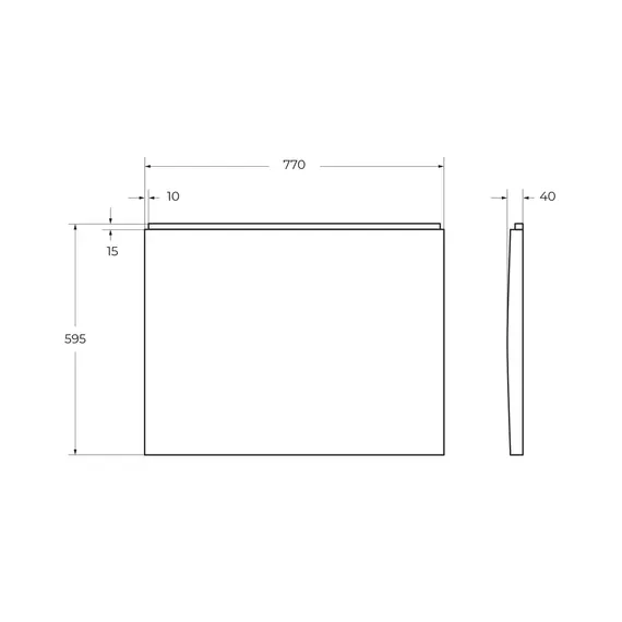 Боковая панель с крепежом CEZARES PLANE-F-80-SP-W37 180х80, 190х80