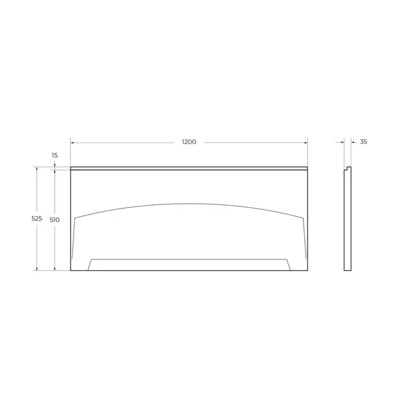 Передняя панель  с комплектом крепежа для установки на каркасе ECO-120-F-SCR-W37 120х70