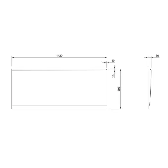 Боковая панель для акриловой ванны CEZARES PLANE_DUO-145-SP-L-W37