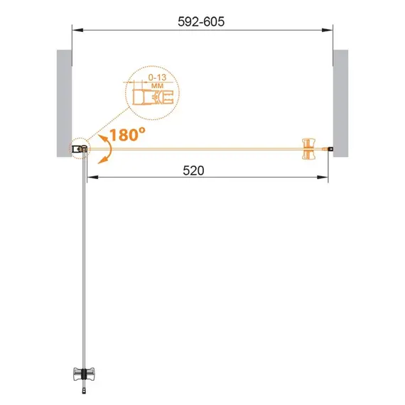 Душевая дверь CEZARES ECO-O-B-1-C-Cr