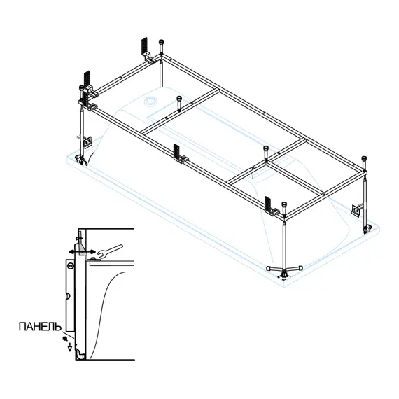 Металлический каркас  CEZARES PLANE-180-90-MF-R 180х90