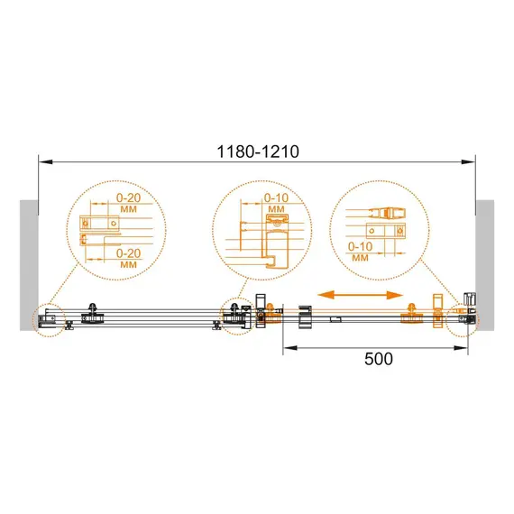 Душевая дверь CEZARES STYLUS-O-M-BF-1-C-Cr