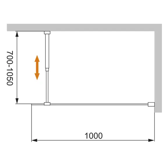 Душевая перегородка CEZARES LIBERTA-L-1-C-NERO