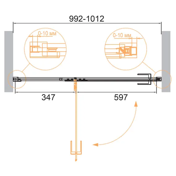 Душевая дверь CEZARES BELLAGIO-B-12-C-NERO