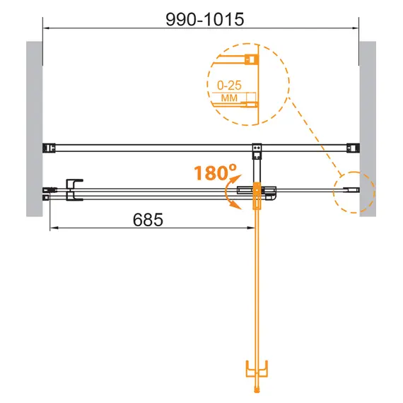 Душевая дверь CEZARES VALVOLA-B-1-C-Cr