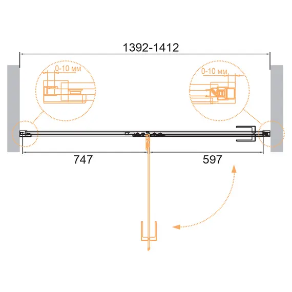 Душевая дверь CEZARES BELLAGIO-B-12-C-BORO