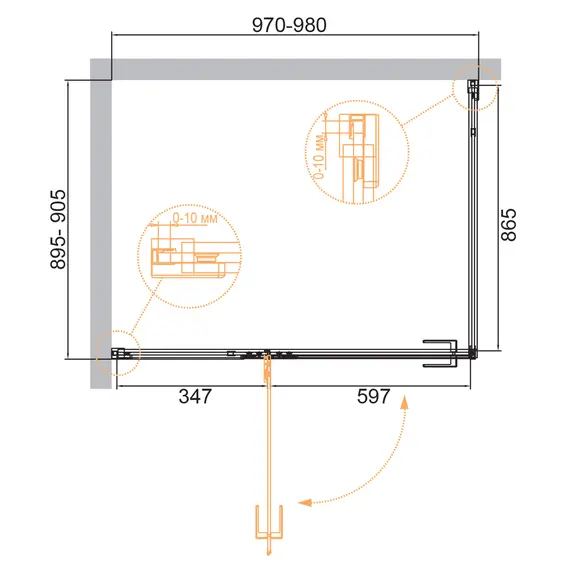 Душевой уголок CEZARES BELLAGIO-AH-1-C-BORO
