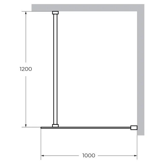 Душевая перегородка CEZARES LIBERTA-L-1-C-Cr