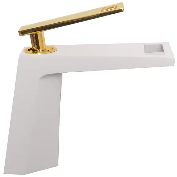 Смеситель на раковину (белый/золото) Bronze De Luxe A919W