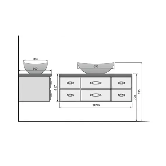 Тумба VELVEX OLIVIA 110 белая со столешницей