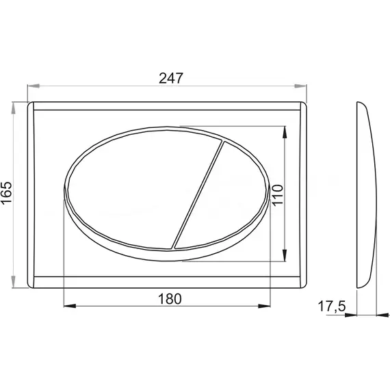 Кнопка смыва AlcaPlast ALCA M71 хром глянцевый