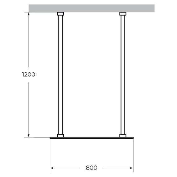 Душевая перегородка CEZARES LIBERTA-L-2-C-NERO