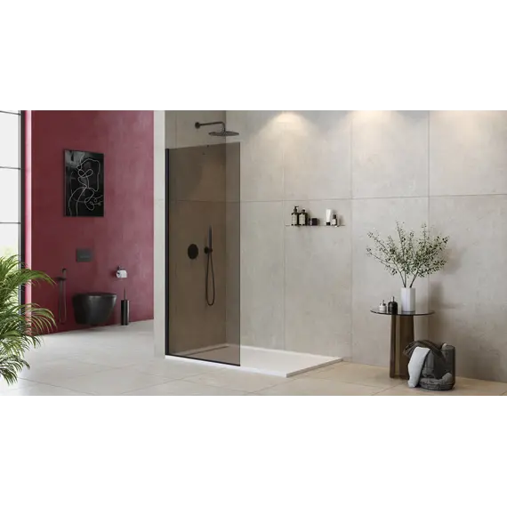 Душевая перегородка универсальная LIBERTA-L-1-TB-BR-NERO