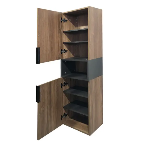 Comforty. Шкаф-колонна Штутгарт-40 дуб тёмно-коричневый