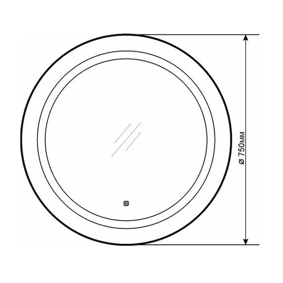 Зеркало Comforty Круг  LED-подсветка, бесконтактный сенсор