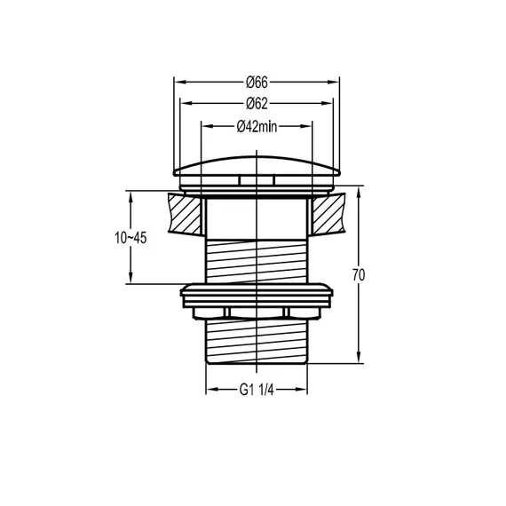 Донный клапан CEZARES ECO-SC-BORO