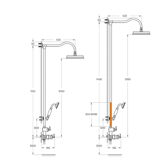 Душевая стойка CEZARES LIBERTY-F-CD-T-01