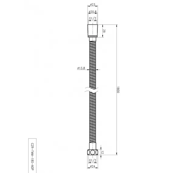 Гибкий шланг CEZARES CZR-FMM-180-01