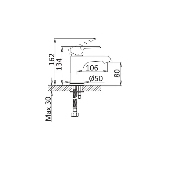 Смеситель для раковины CEZARES NAUTIC-LS1-01-W0