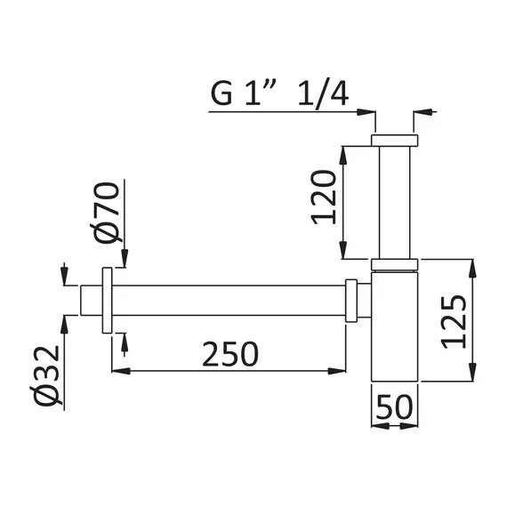 Сифон для раковины CEZARES CZR-B-SMQ-BIO