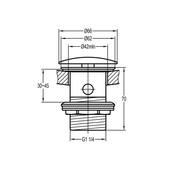 Донный клапан CEZARES ECO-SAT-BORO
