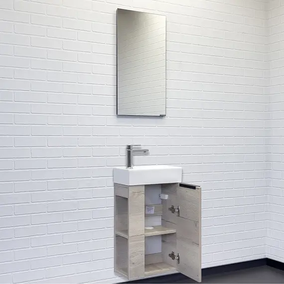 Тумба-умывальник Comforty Матэ-40 дуб дымчатый с раковиной Comforty 9140