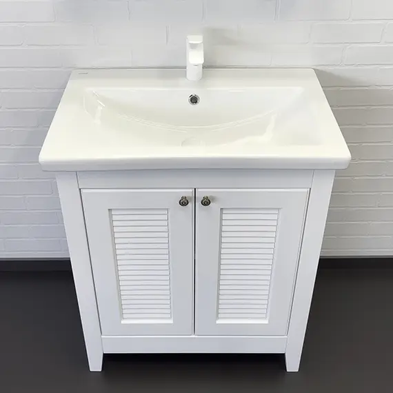 Тумба-умывальник Comforty Классик-70 белый матовый с раковиной Como 70