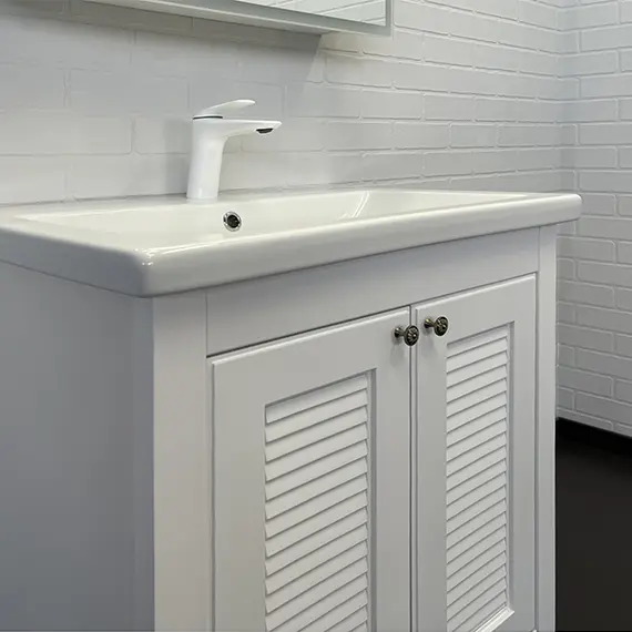 Тумба-умывальник Comforty Классик-70 белый матовый с раковиной Como 70